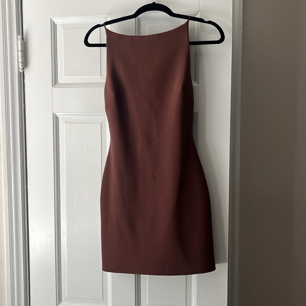 Bec+Bridge Clover Mini dress Chocolate - Picture 4 of 5